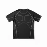 womens short sleeve rash guard manufacturer back view grappling rash guard