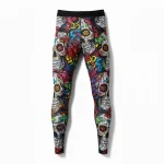 custom printed compression pants manufacturer back view leggings
