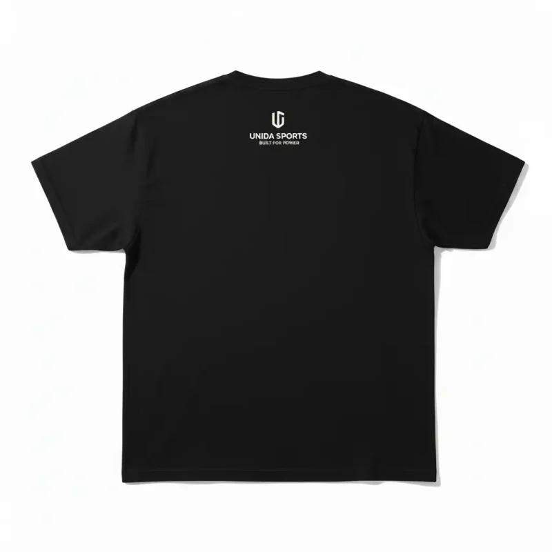 premium heavyweight t shirt back plain black