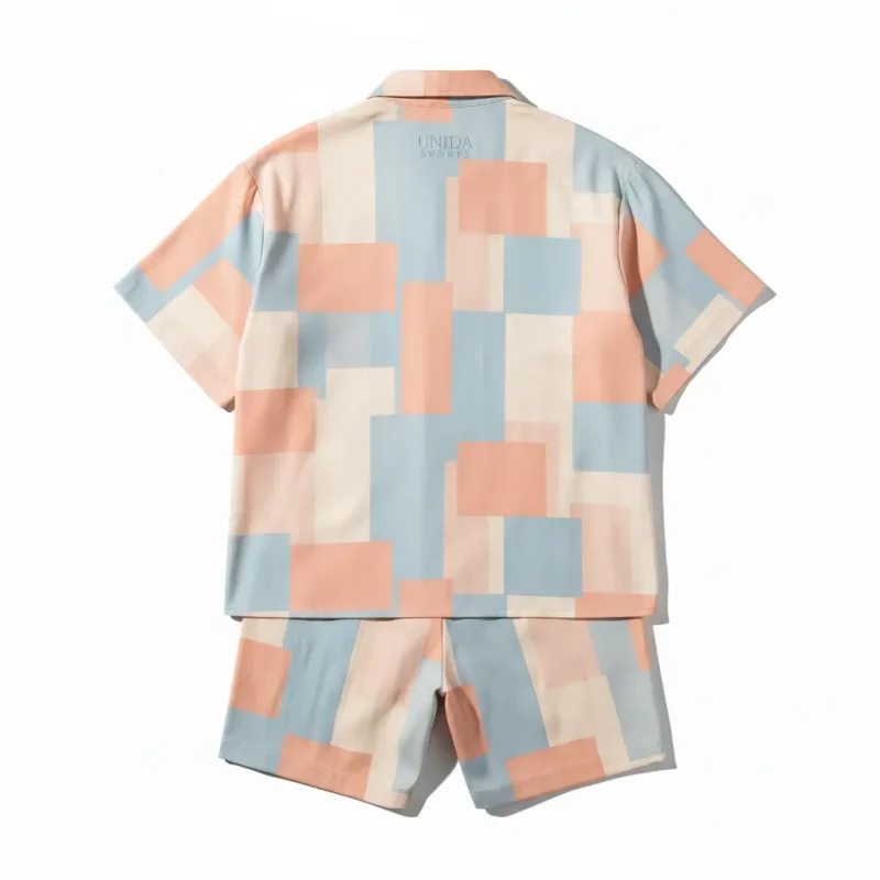 loungewear manufacturer pastel matching set back view by Unida Sports