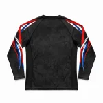 private label rash guard manufacturer sublimated grappling rash guard back design