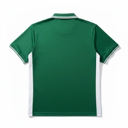 sports team polo shirt manufacturer back view