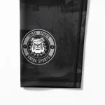 custom gym compression pants manufacturer logo detail black leggings