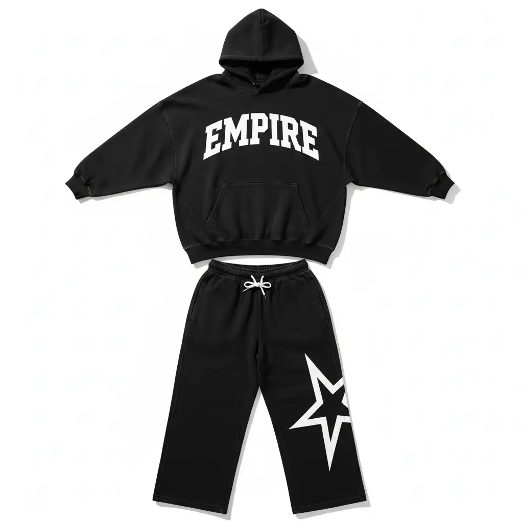 flatlay-front-view (2) Graphic Hoodie Jogger Set Manufacturer
