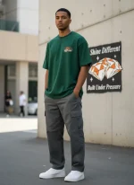 heavyweight t-shirt manufacturer for brands model wearing oversized streetwear