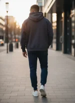 model wearing private label joggers streetwear outfit USA