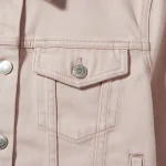 Cropped jacket close-up – hem and stitching detail
