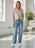 Cropped jacket streetwear model view – women's fashion by Unida Sports